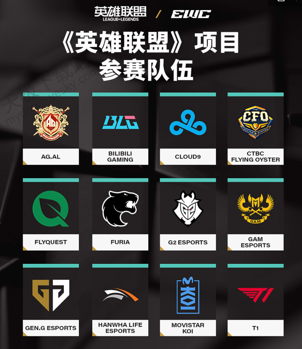 2025EWC电竞世界杯英雄联盟项目时间